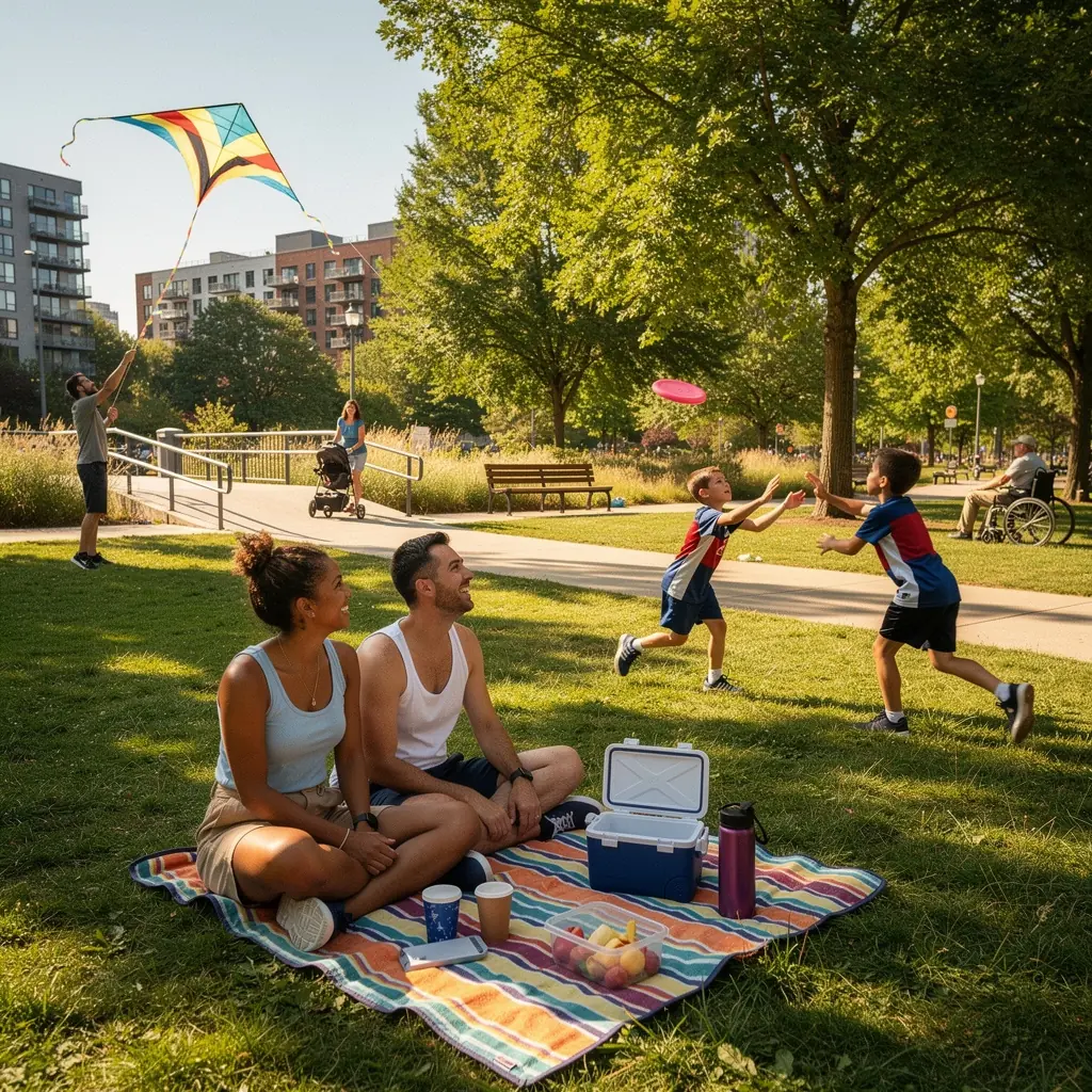 Группа туристов, использующих карты для планирования маршрута.